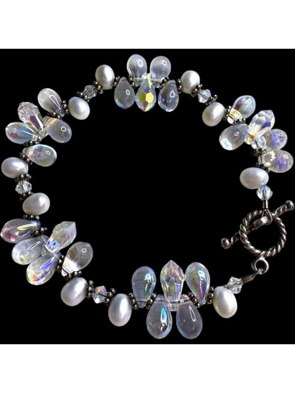 SWAROVSKI Crystal Genuine Freshwater Pearl Crystal Bracelet